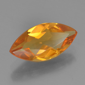 1.58克拉天然黄金色黄水晶，马眼形，12.1×6.2毫米，VVS-VS