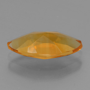 1.58克拉天然黄金色黄水晶，马眼形，12.1×6.2毫米，VVS-VS