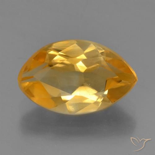 1.90ct 天然 深橙金 黄水晶, 榄尖形, VVS-VS