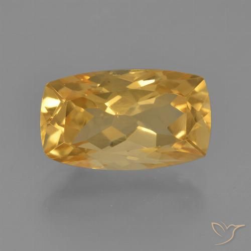 3.32ct 天然 深金橙色 黄水晶, 软垫, VVS-VS