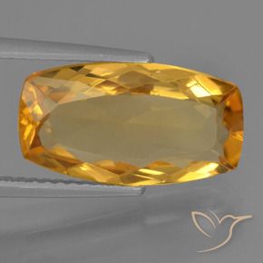 3.94克拉天然黄水晶，软垫，VVS-VS