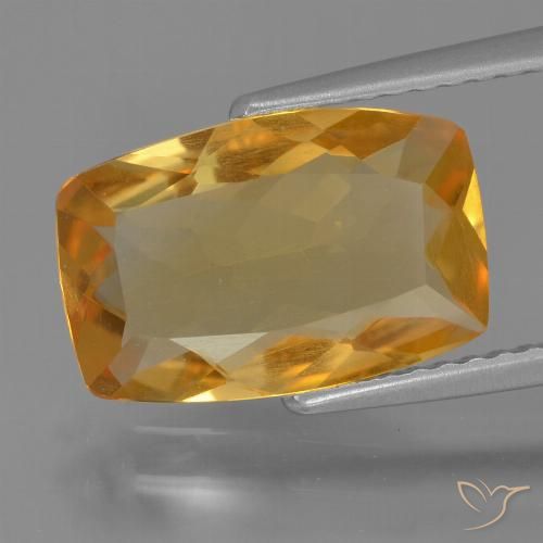 3.07ct 天然 深橙色-金色 黄水晶, 软垫, VVS-VS