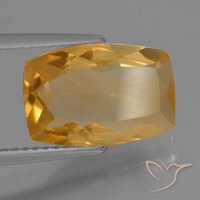 3.07克拉天然黄水晶，软垫，VVS-VS