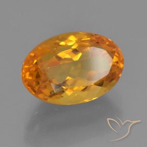3.51克拉天然黄水晶，椭圆形，VVS-VS