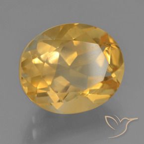 4.47克拉天然黄水晶，椭圆形，VS