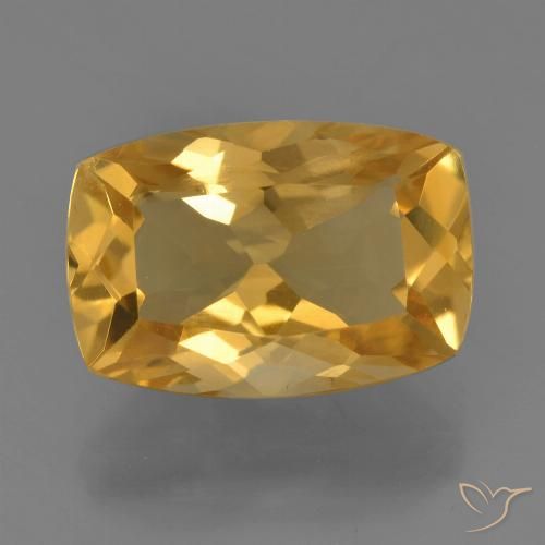 3.66ct 天然 中深金色 黄水晶, 软垫, VVS-VS