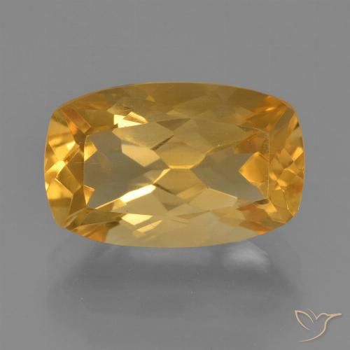 3.32ct 天然 深金橙色 黄水晶, 软垫, VVS-VS