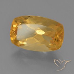 3.32克拉天然黄水晶，软垫，VVS-VS