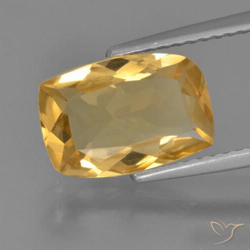 2.45ct 天然 中深金色 黄水晶, 软垫, VS