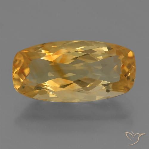 3.99ct 天然 中深金色 黄水晶, 软垫, VVS-VS