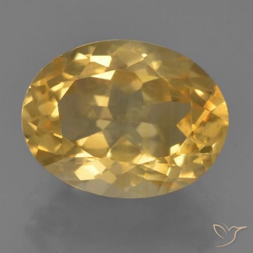 3.58ct 天然 中浅金色 黄水晶, 椭圆形, VVS-VS