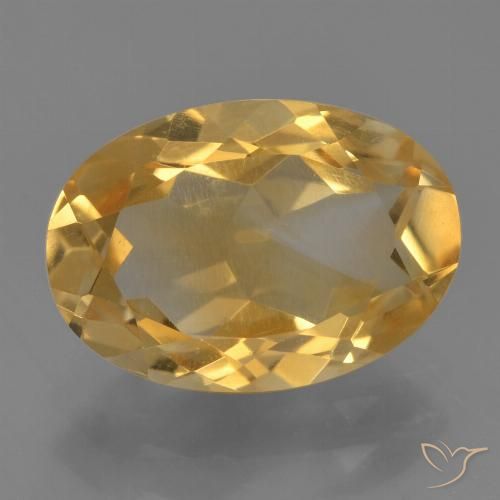 3.04ct 天然 中深金色 黄水晶, 椭圆形, VVS-VS