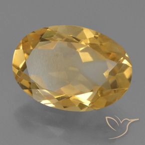 3.04克拉天然黄水晶，椭圆形，VVS-VS
