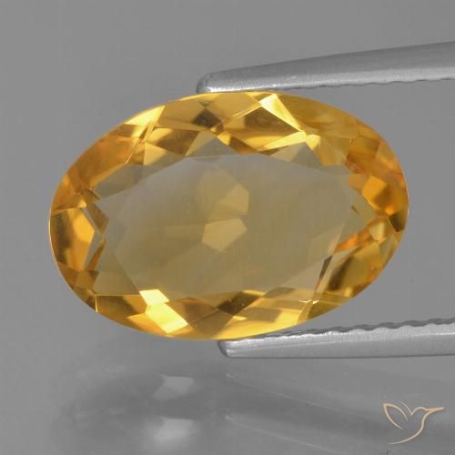 3.28ct 天然 深金色 黄水晶, 椭圆形, VVS-VS