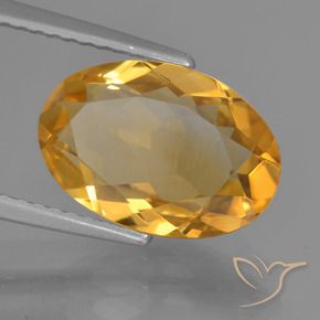 3.28克拉天然黄水晶，椭圆形，VVS-VS