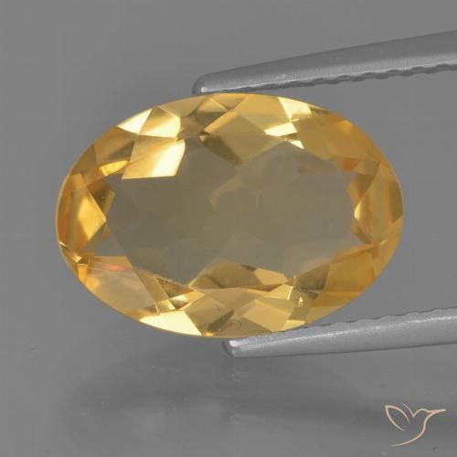 2.90ct 天然 中深金色 黄水晶, 椭圆形, VVS-VS