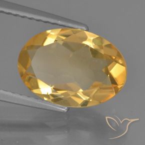 2.90克拉天然黄水晶，椭圆形，VVS-VS