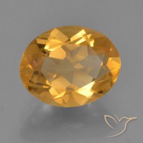 2.56克拉天然黄水晶，椭圆形，VVS-VS