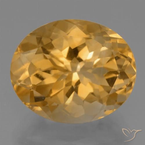 6.17ct 天然 中橙 黄水晶, 椭圆形, VVS-VS