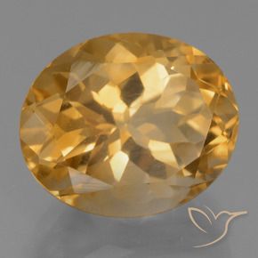 6.17克拉天然黄水晶，椭圆形，VVS-VS