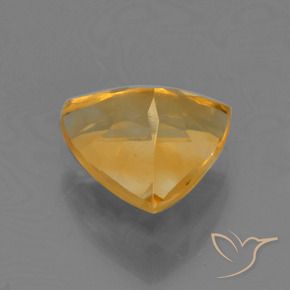 1.55克拉天然黄水晶，胖三角形，VS