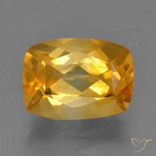 2.27ct 天然 深橙金 黄水晶, 软垫, VS