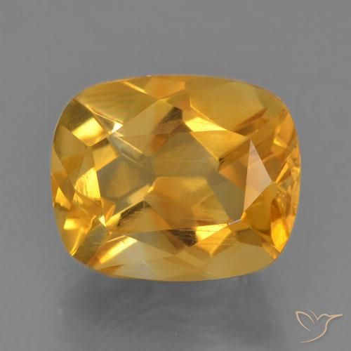 2.76ct 天然 深橙金 黄水晶, 软垫, VS