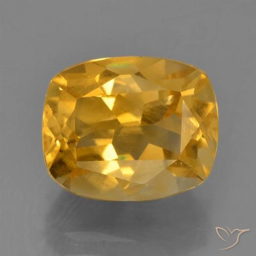 2.81ct 天然 深橙色-金色 黄水晶, 软垫, VS