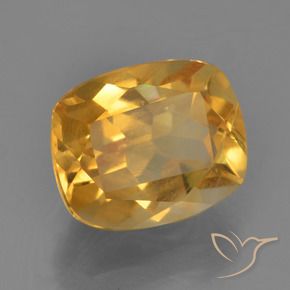 2.81克拉天然黄水晶，软垫，VS