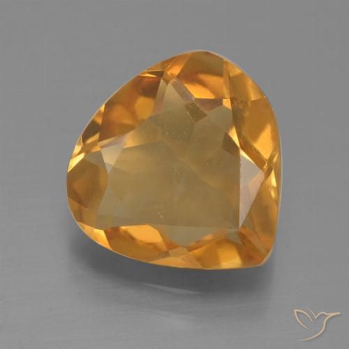2.20ct 天然 深橙金 黄水晶, 梨形, VS