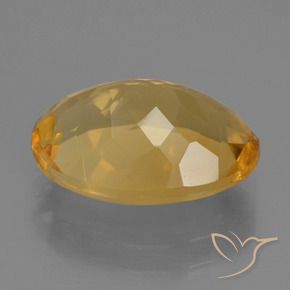 3.95克拉天然黄水晶，椭圆形，VS