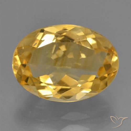 3.28ct 天然 金色 黄水晶, 椭圆形, VVS-VS