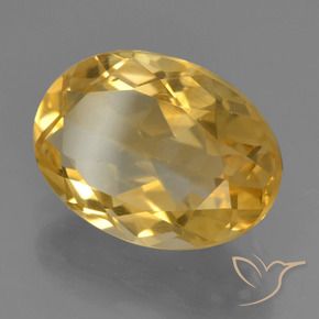 3.28克拉天然黄水晶，椭圆形，VVS-VS