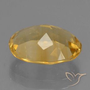 3.28克拉天然黄水晶，椭圆形，VVS-VS