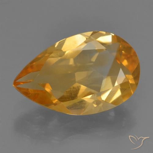 2.31ct 天然 深橙金 黄水晶, 梨形, VVS-VS