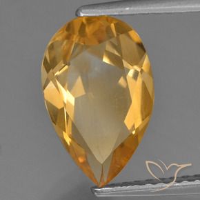 2.31克拉天然黄水晶，梨形，VVS-VS