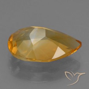2.31克拉天然黄水晶，梨形，VVS-VS