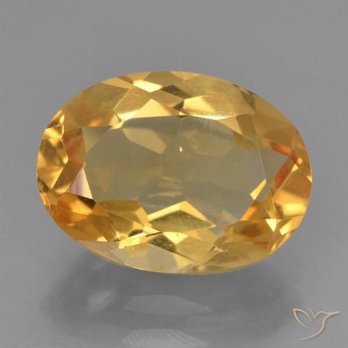 2.59ct 天然 深橙色-金色 黄水晶, 椭圆形, VS