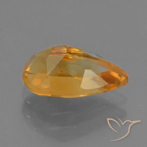 1.66克拉天然黄水晶，梨形，VVS-VS