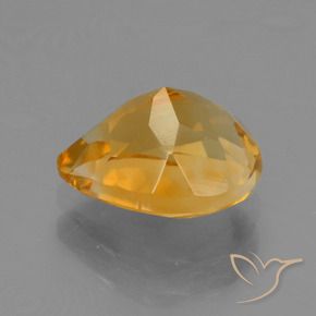 1.84克拉天然黄水晶，梨形，VS