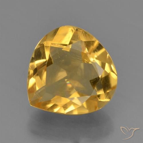 1.45ct 天然 深金色 黄水晶, 梨形, VS