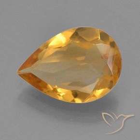 1.90克拉天然黄水晶，梨形，VVS-VS