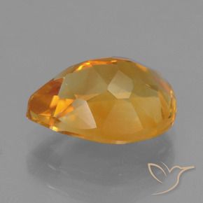 2.63克拉天然黄水晶，梨形，VS