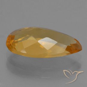 2.36克拉天然黄水晶，梨形，VVS-VS