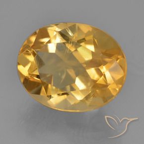 4.71克拉天然黄水晶，椭圆形，VS-SI