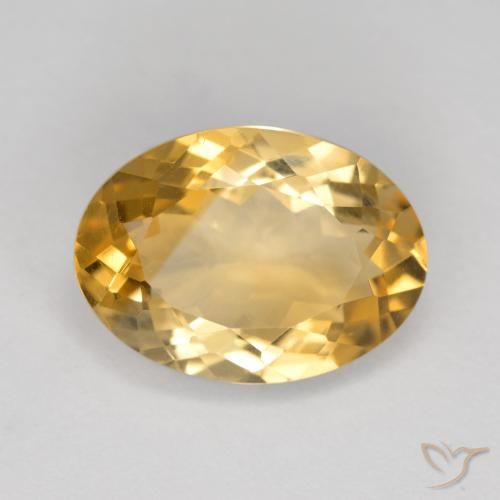 5.30ct 天然 金色 黄水晶, 椭圆形, VVS-VS