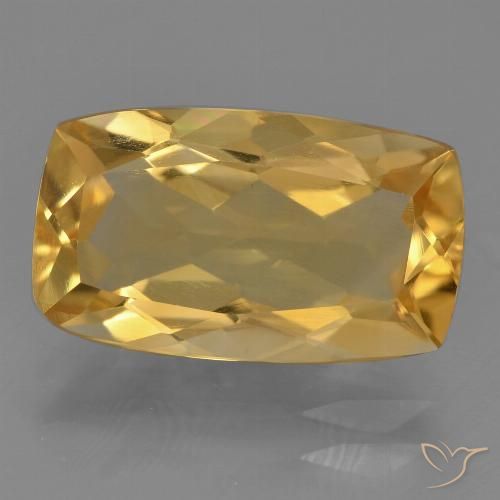 3.96ct 天然 中深金色 黄水晶, 软垫, VS