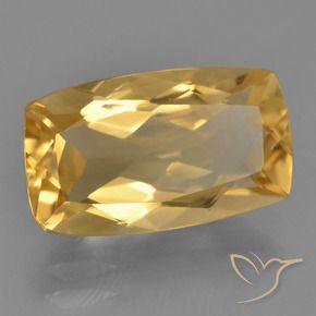 3.96克拉天然黄水晶，软垫，VS