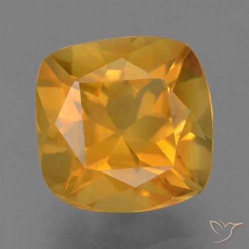 1.90ct 天然 深橙金 黄水晶, 软垫, VS