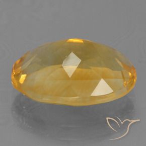 4.95克拉天然黄水晶，椭圆形，VS